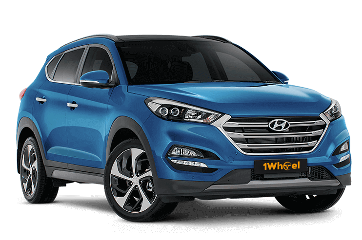 Blue SUV with a 1Wheel number plate